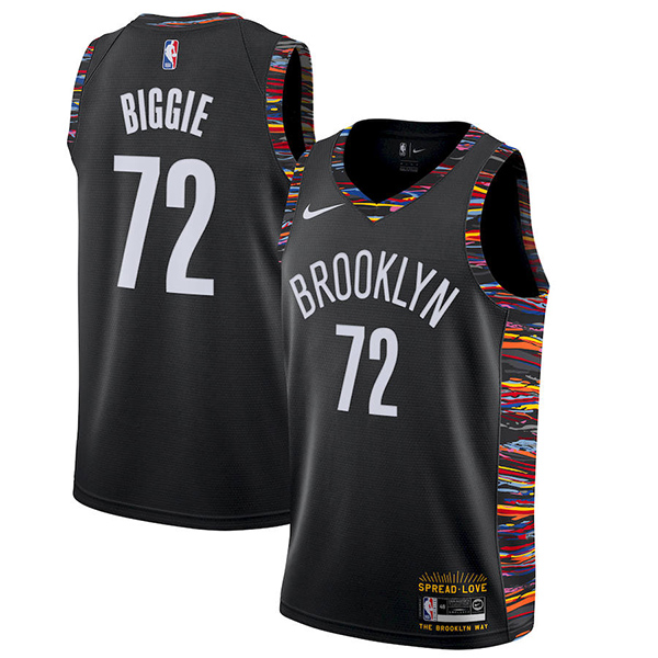Brooklyn Nets Biggie Swingman Black Jersey City Edition