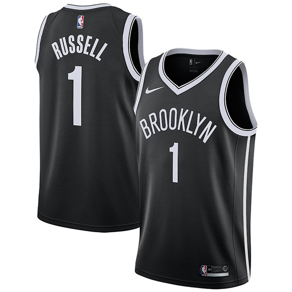 Brooklyn Nets DAngelo Russell Black Swingman Jersey Icon Edition