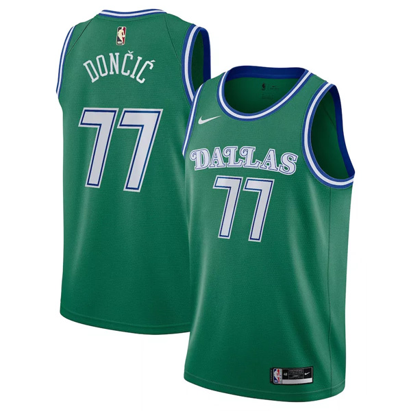 Dallas Mavericks Green Luka Dončić #77 Swingman Jersey