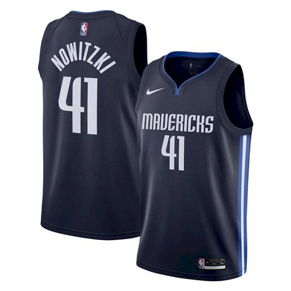 Dallas Mavericks Navy Dirk Nowitzki #41 Swingman Jersey