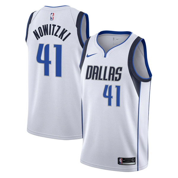 Dallas Mavericks White Dirk Nowitzki #41 Swingman Jersey