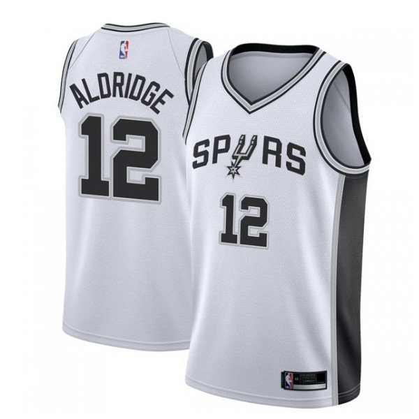 San Antonio Spurs LaMarcus Aldridge #12 White Swingman Jersey