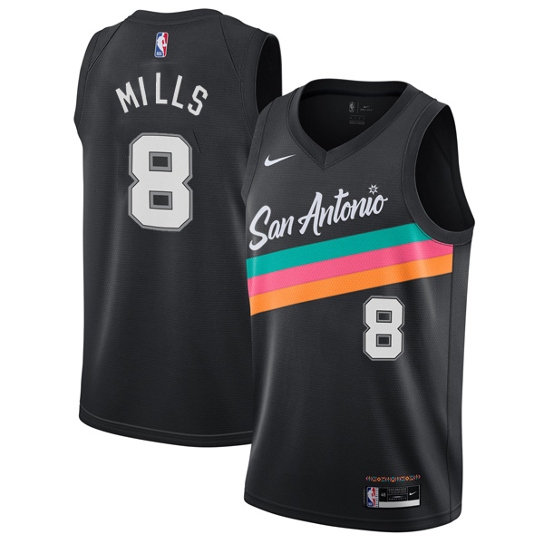 San Antonio Spurs Patty Mills #8 Black Swingman Jersey