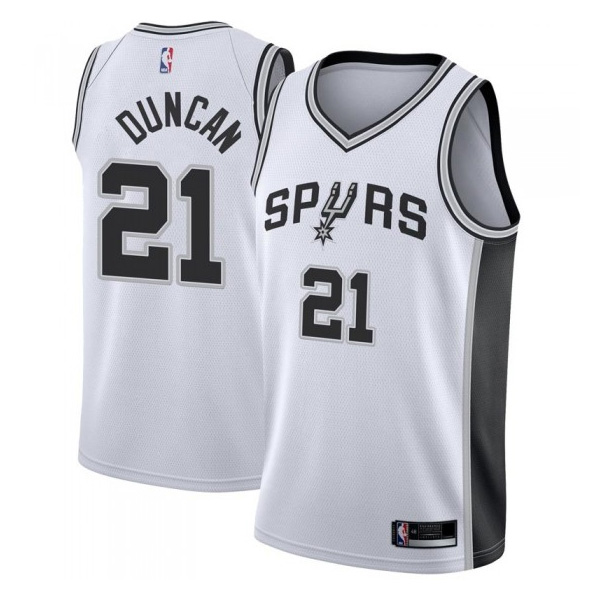 San Antonio Spurs Tim Duncan #21 White Swingman Jersey