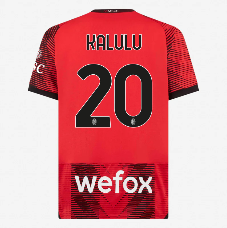 23-24 AC Milan KALULU 20 Home Jersey