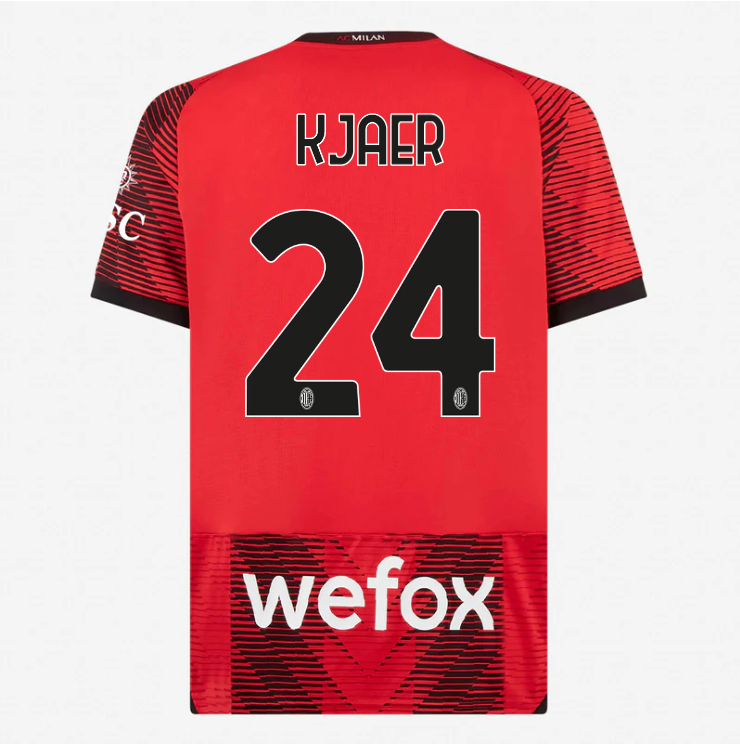 23-24 AC Milan KJAER 24 Home Jersey