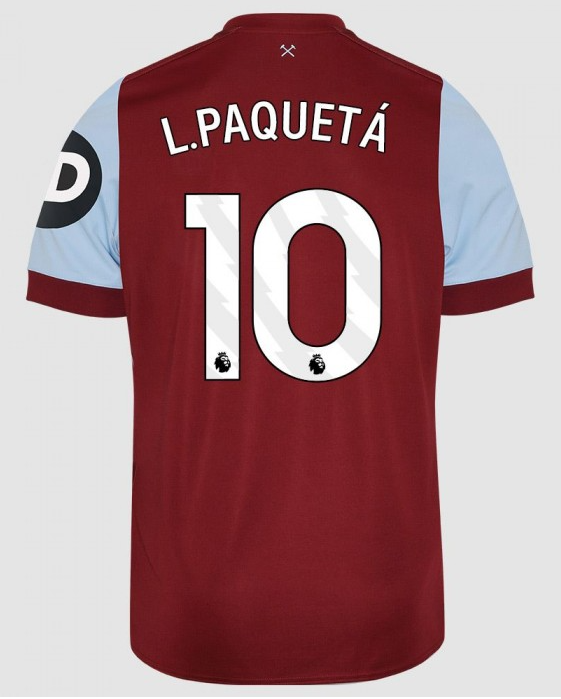 23-24 West Ham United L.PAQUETÁ 10 Home Jersey