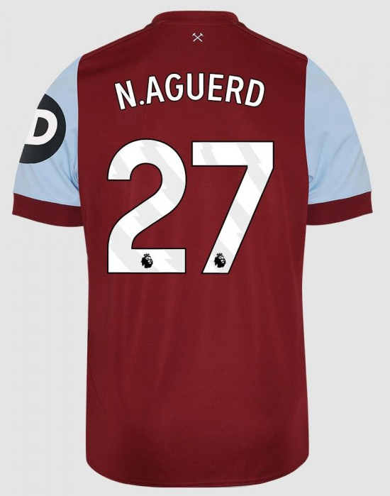 23-24 West Ham United N.AGUERD 27 Home Jersey