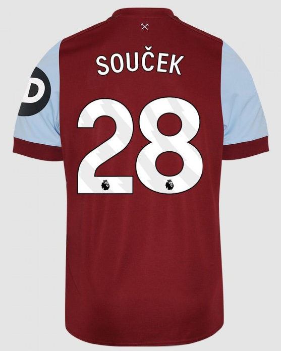 23-24 West Ham United SOUČEK 28 Home Jersey