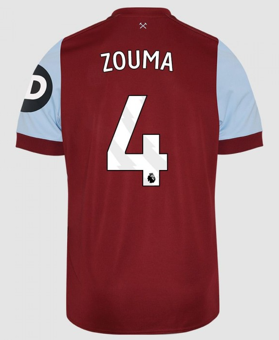 23-24 West Ham United ZOUMA 4 Home Jersey