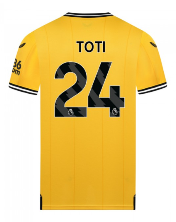 23-24 Wolverhampton Wanderers TOTI 24 Home Jersey