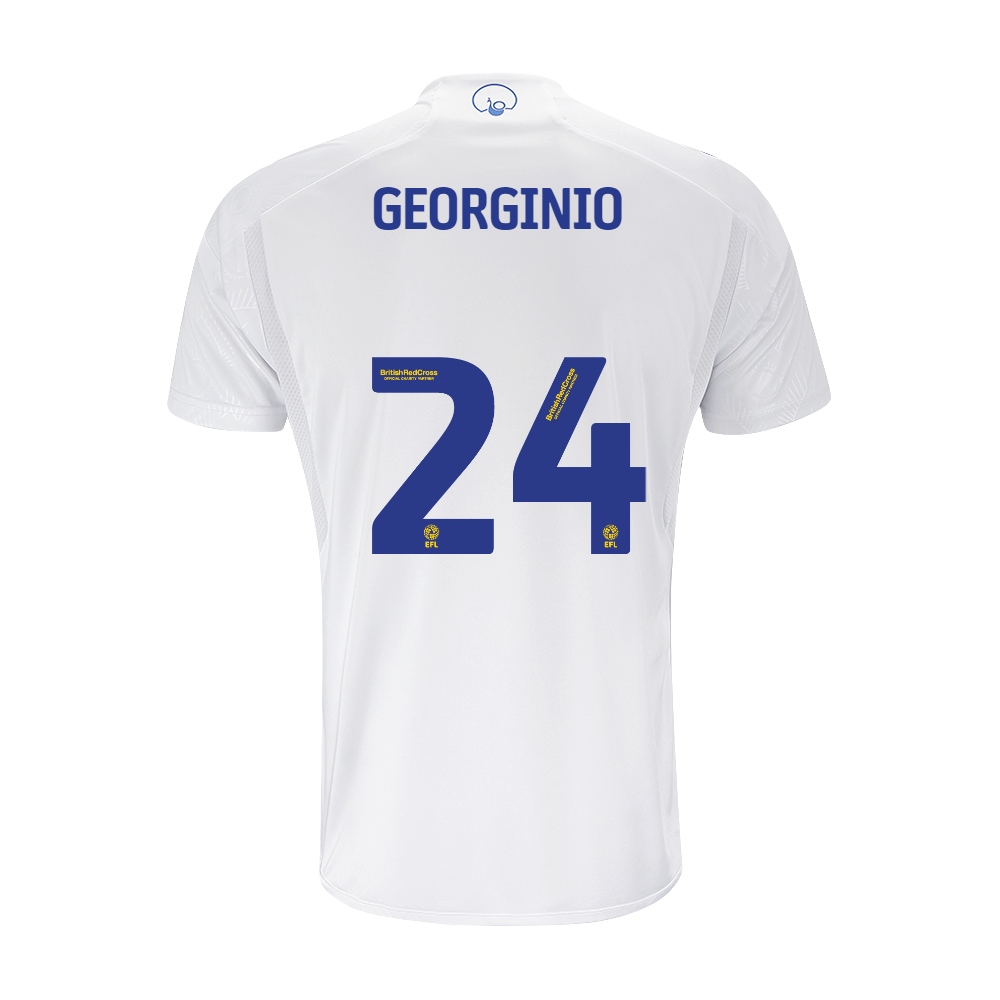 23-24 Leeds United GEORGINIO 24 Home Jersey