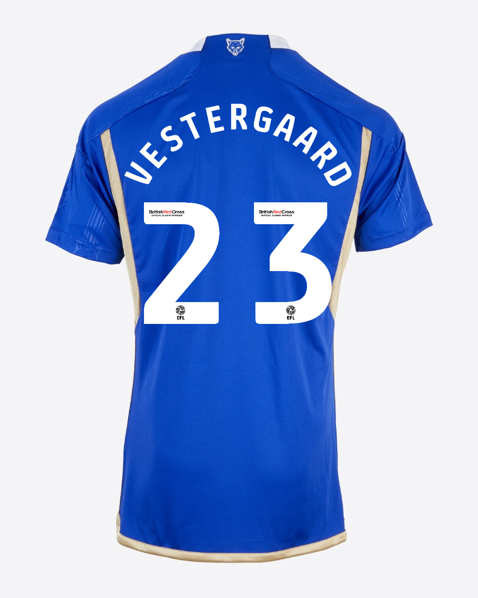 23-24 Leicester City VESTERGAARD 23 Home Jersey