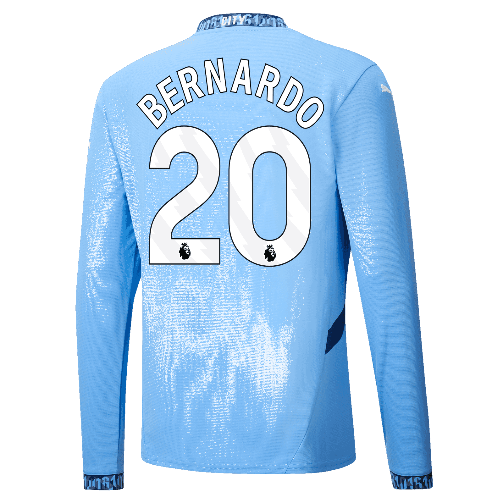 Manchester City Bernardo Silva 20 Home Long Sleeve Jersey 24-25