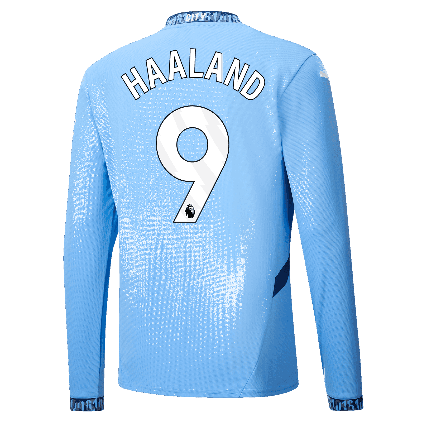 Manchester City Erling Haaland 9 Home Long Sleeve Jersey 24-25