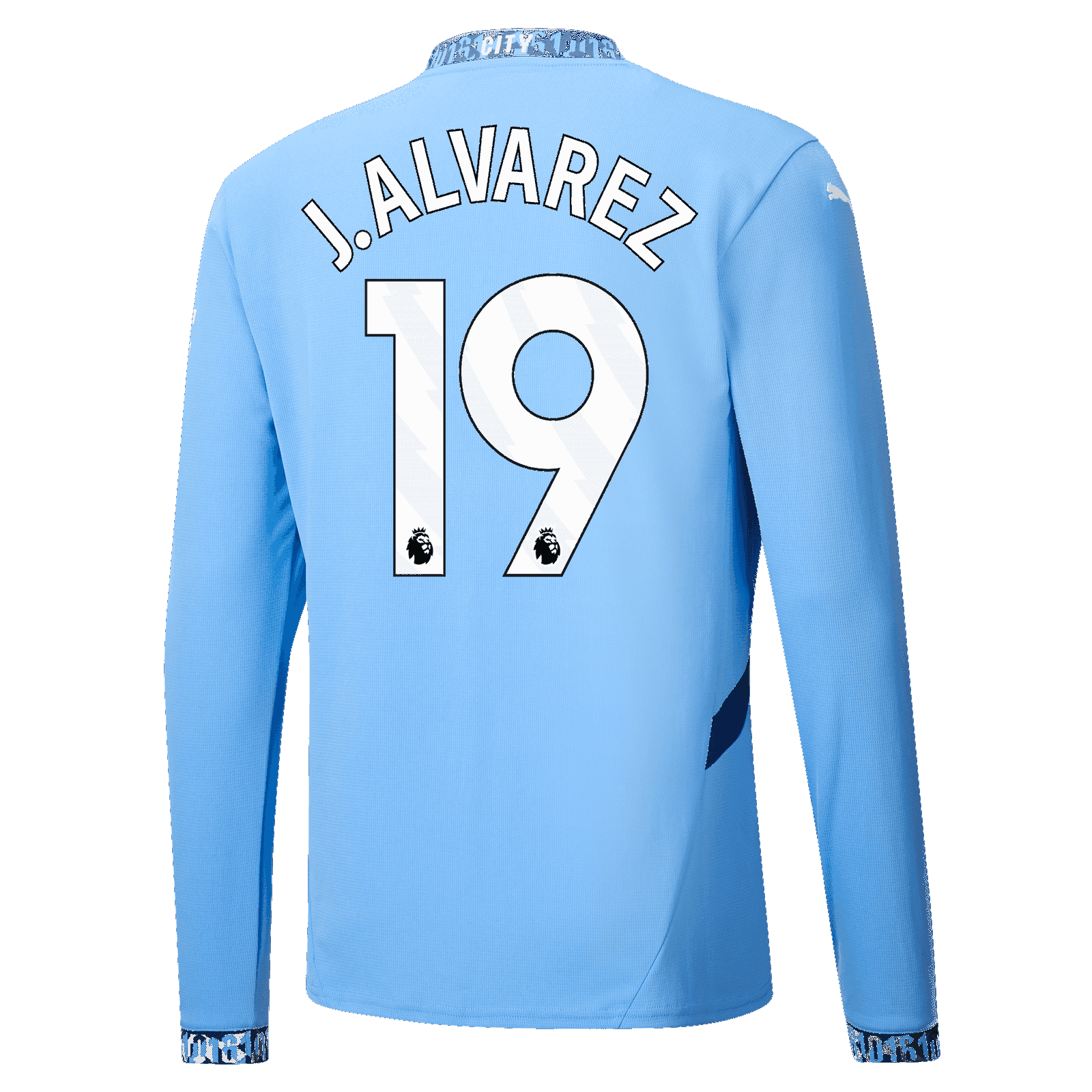 Manchester City Julian Alvarez 19 Home Long Sleeve Jersey 24 25 KICKOFFSHOPPER