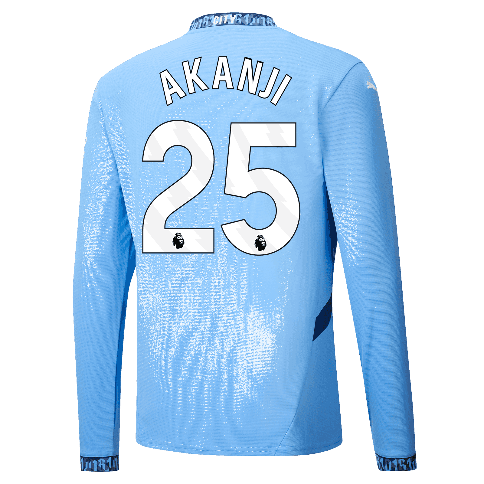 Manchester City Manuel Akanji 25 Home Long Sleeve Jersey 24-25