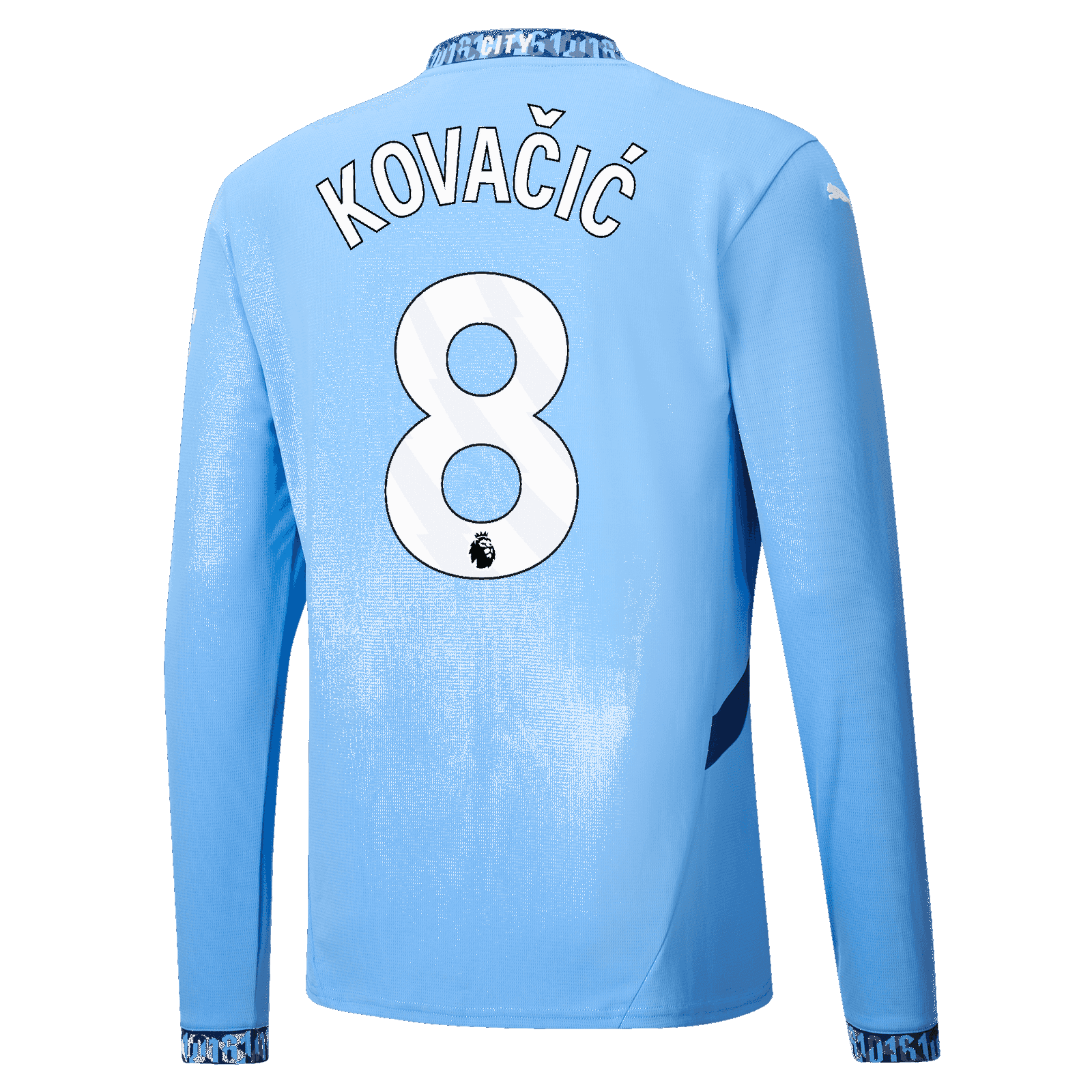 Manchester City Mateo Kovacic 8 Home Long Sleeve Jersey 24-25