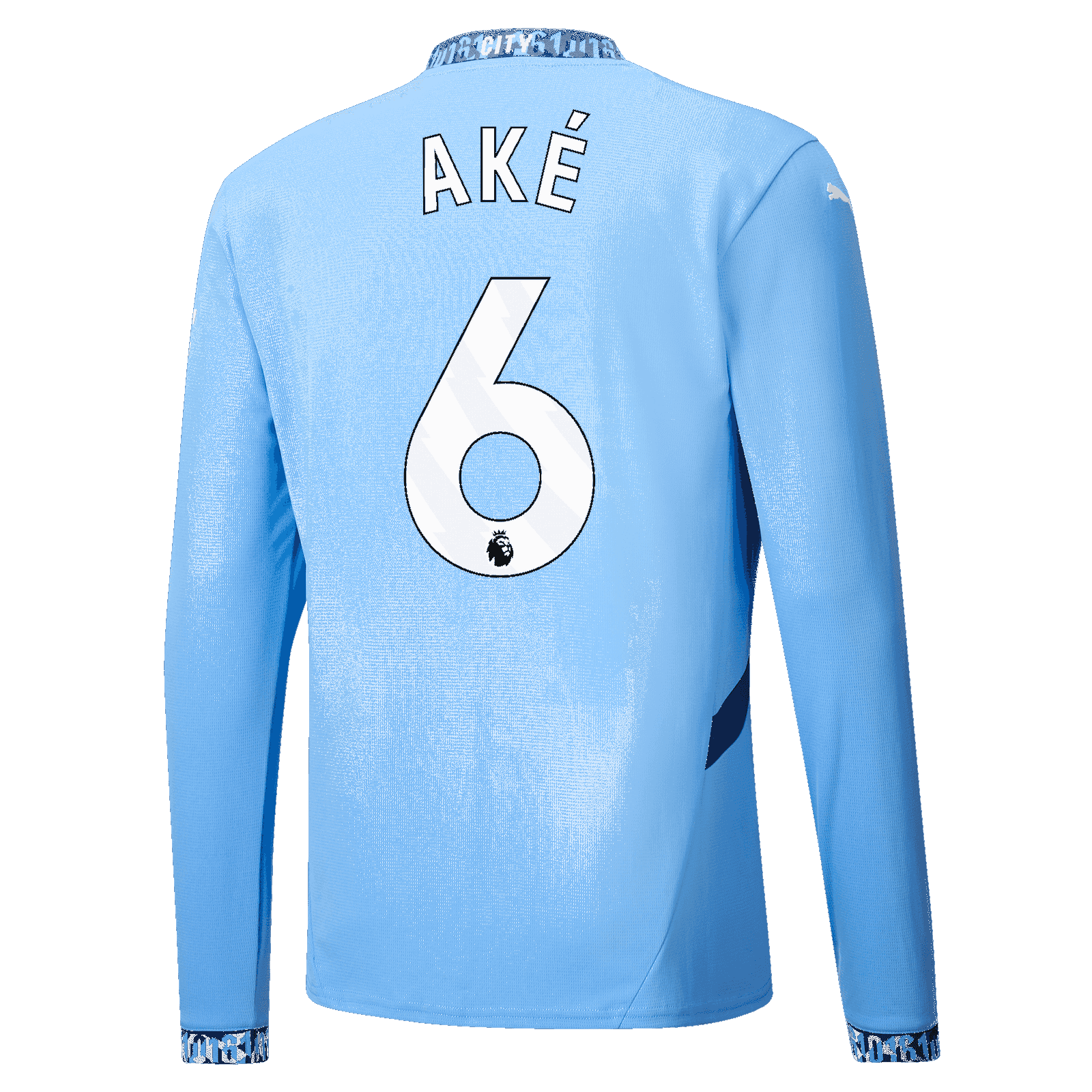 Manchester City Nathan Ake 6 Home Long Sleeve Jersey 24-25