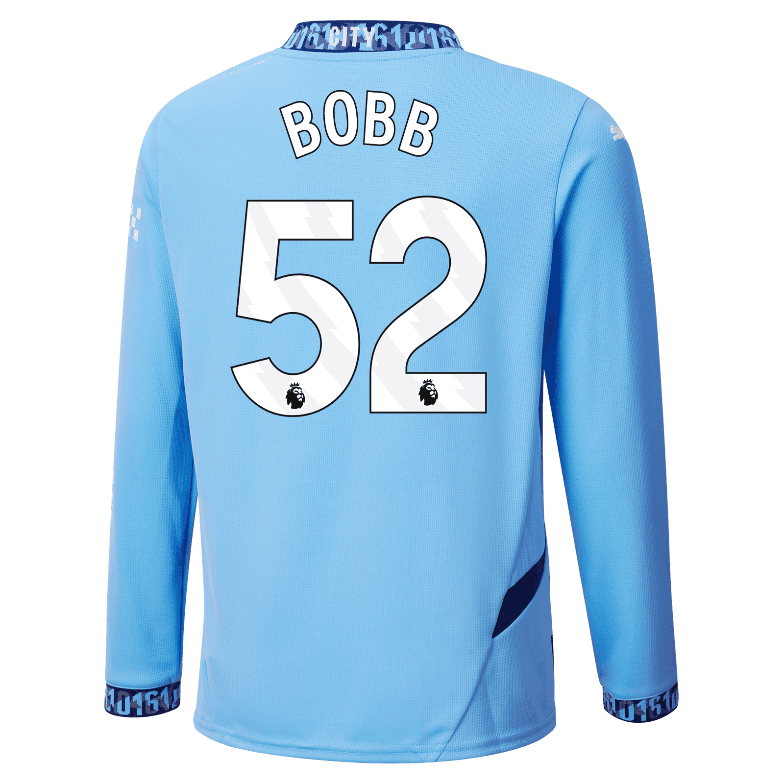 Manchester City Oscar Bobb 52 Home Long Sleeve Jersey 24-25