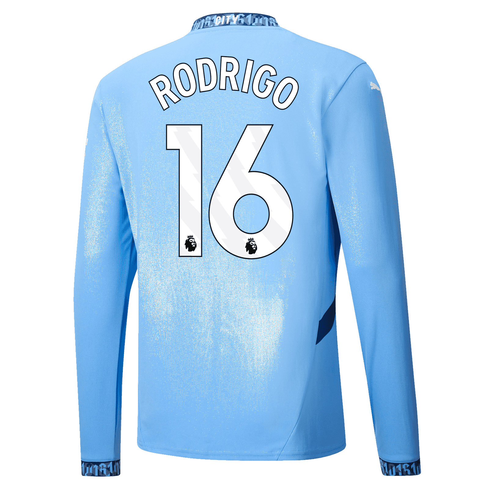 Manchester City Rodrigo 16 Home Long Sleeve Jersey 24-25