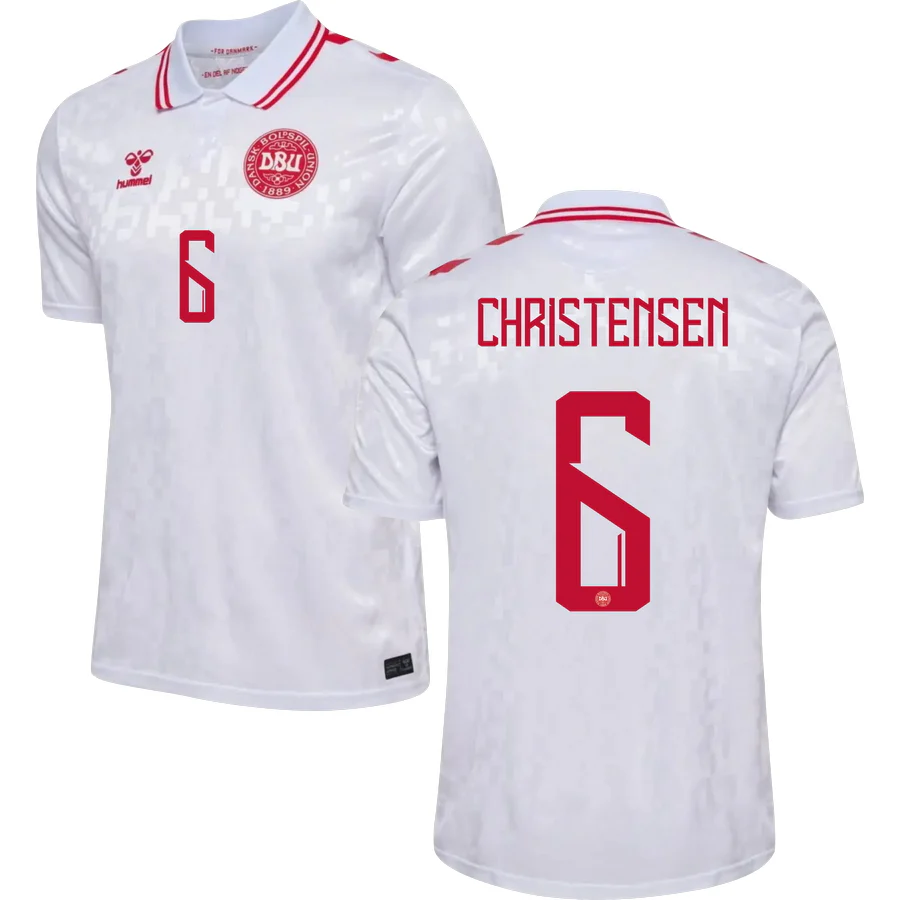 2024 Denmark CHRISTENSEN 6 Away Jersey