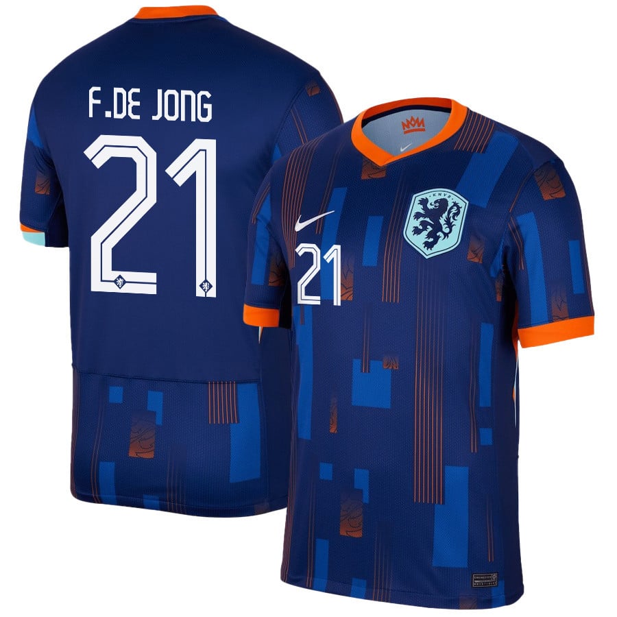 2024 Netherlands f. de Jong 21 Away Jersey