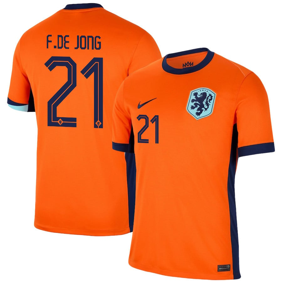 2024 Netherlands f. de Jong 21 Home Jersey