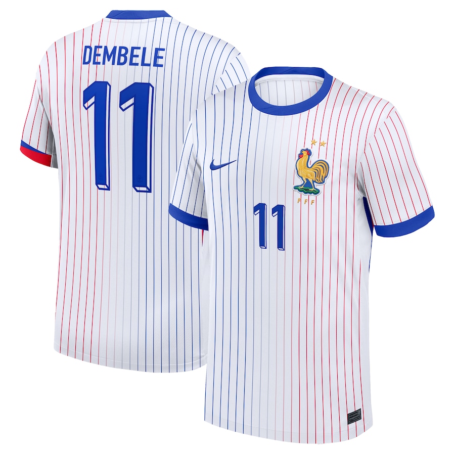 France Away Dembele 11 Soccer Jersey 2024