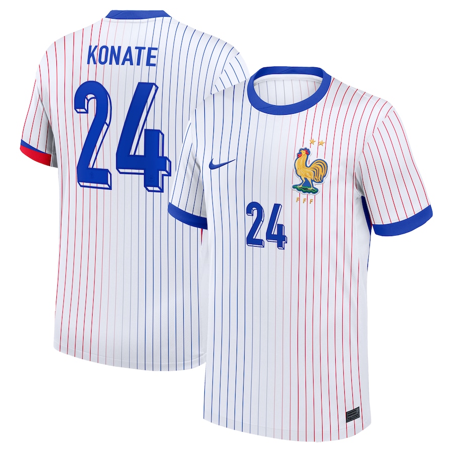France Away Konate 24 Soccer Jersey 2024