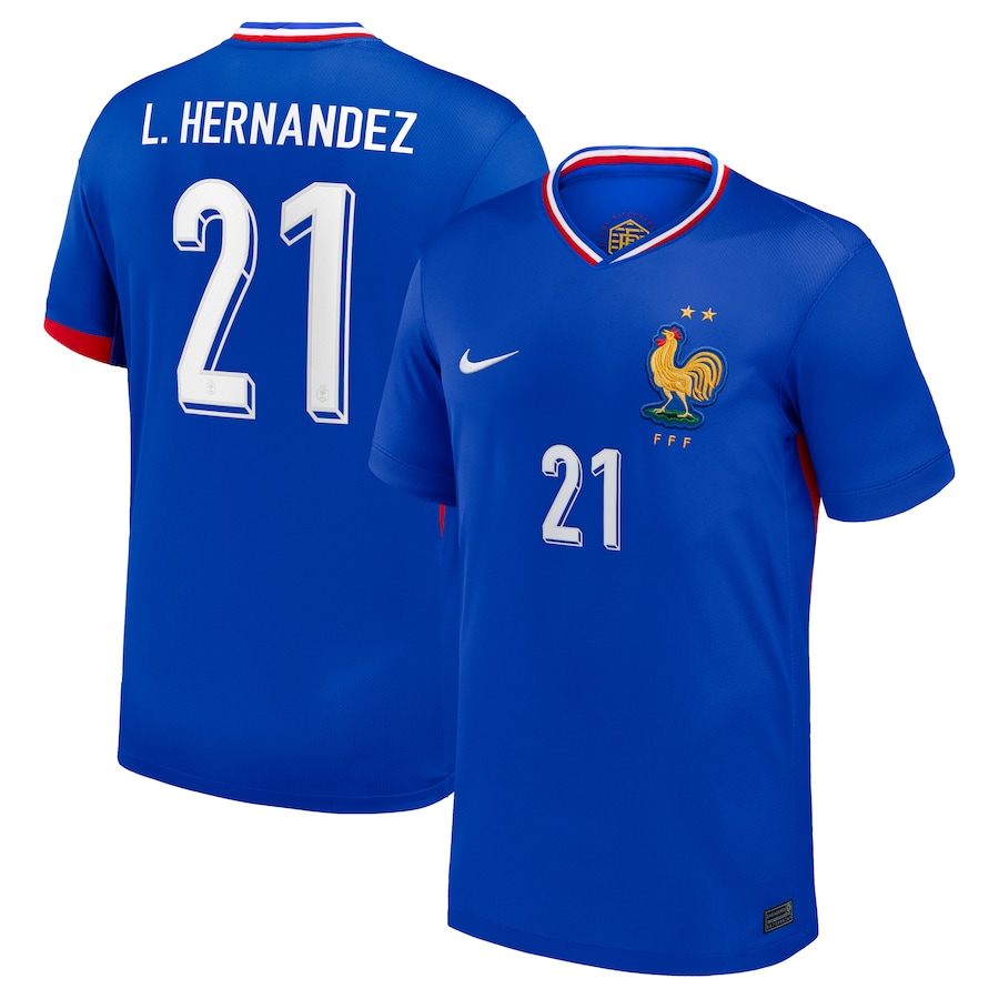 France Home L. Hernandez 21 Soccer Jersey 2024