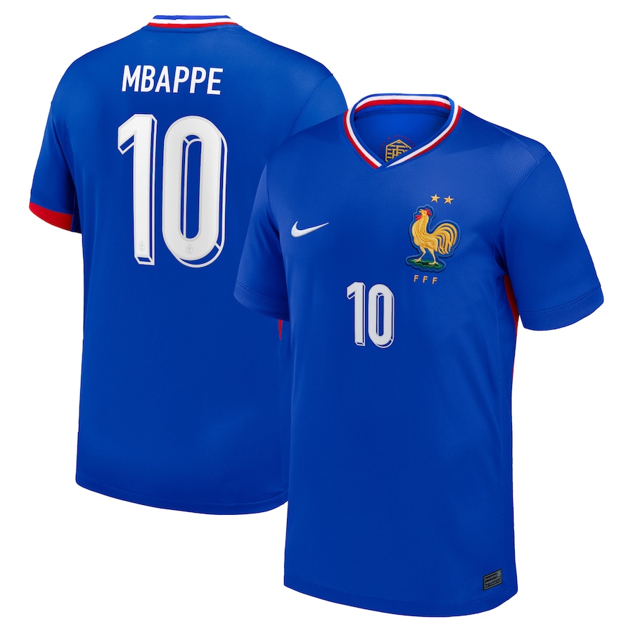 France Home Mbappe 10 Soccer Jersey 2024