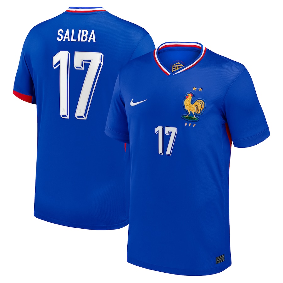 France Home Saliba 17 Soccer Jersey 2024