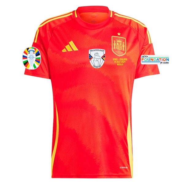 Spain Euro 2024 Final Home Jersey (Full patch + Final Details)