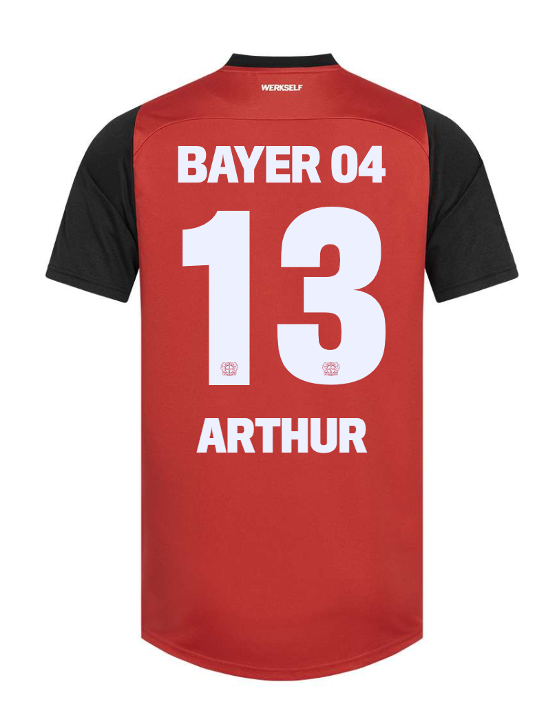 24-25 Bayer Leverkusen Arthur 13 Home Soccer Jersey