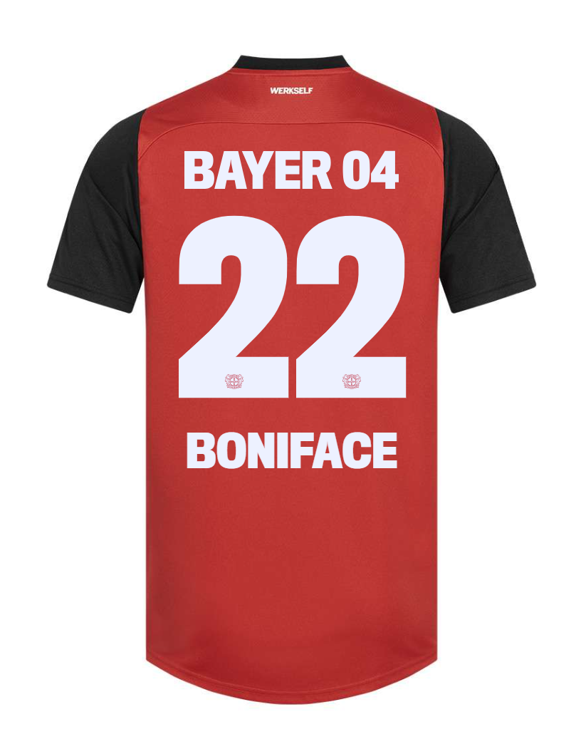 24-25 Bayer Leverkusen Boniface 22 Home Soccer Jersey