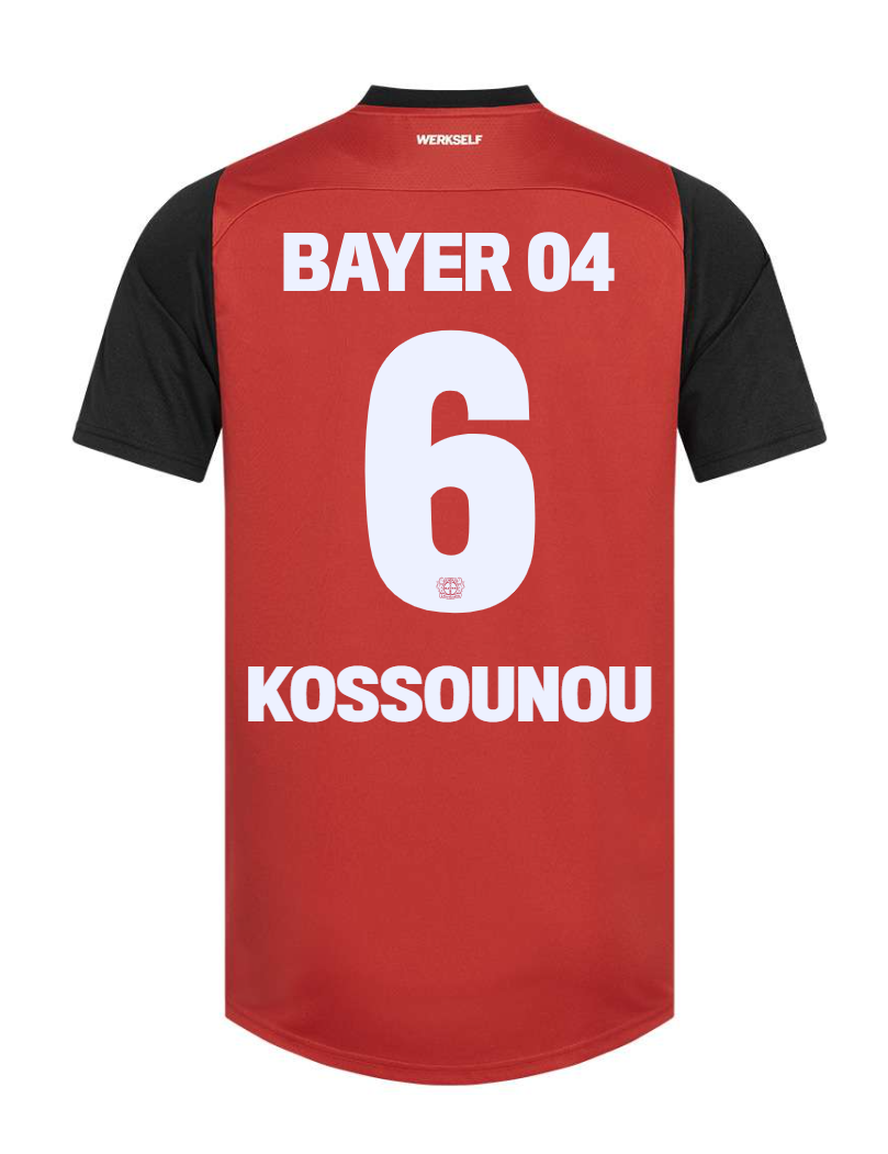 24-25 Bayer Leverkusen Kossounou 6 Home Soccer Jersey