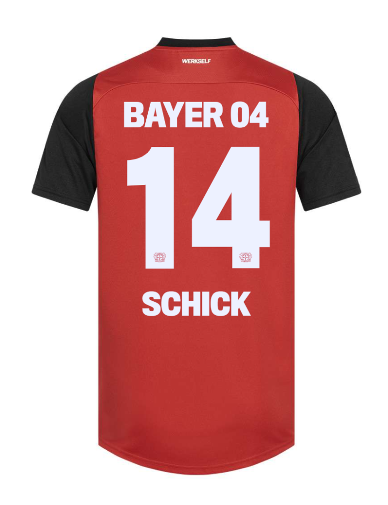 代引き人気 Bayer 04 Leverkusen SCHICK 14 Home Jersey 24-25 - KICKOFFSHOPPER ウェア