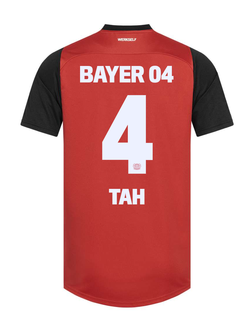 24-25 Bayer Leverkusen Tah 4 Home Soccer Jersey