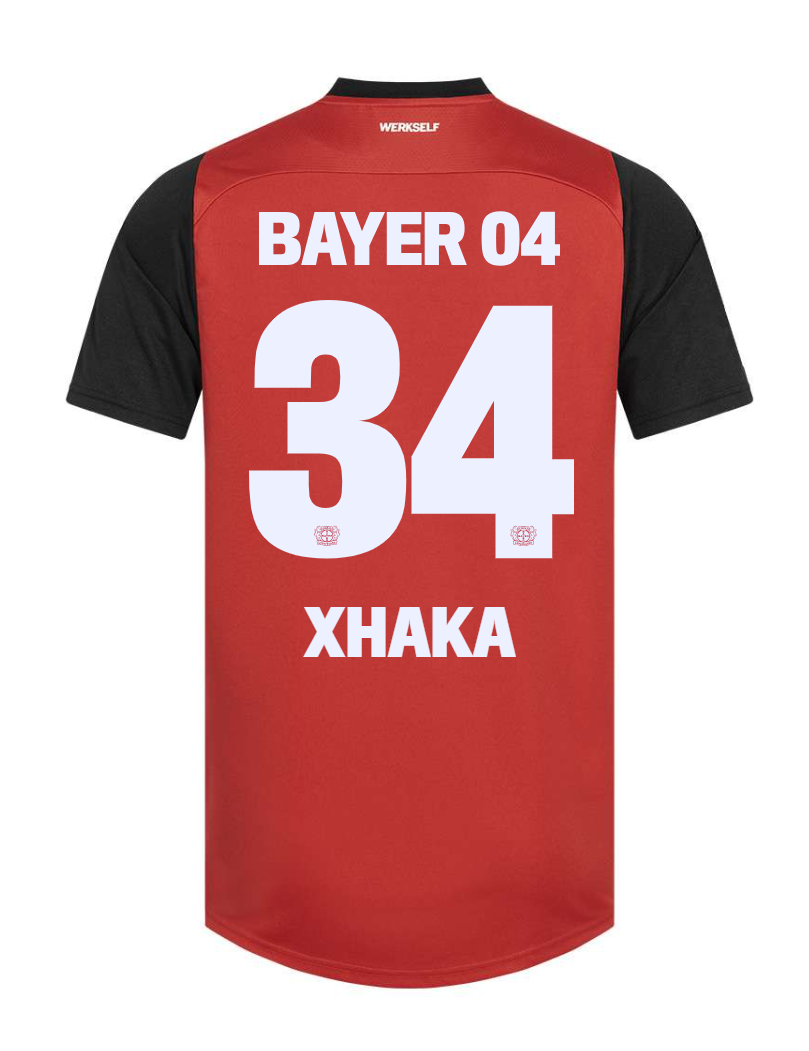 24-25 Bayer Leverkusen Xhaka 34 Home Soccer Jersey