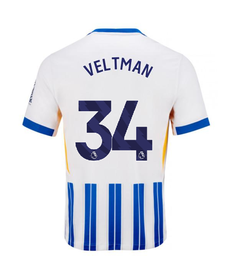 Brighton Hove Albion Home VELTMAN 34 Jersey 24-25