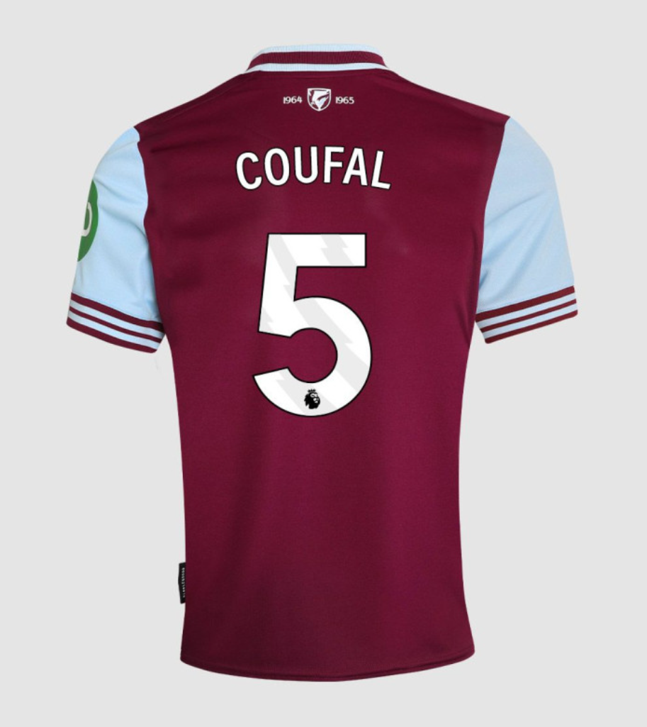 24-25 West Ham United Home COUFAL 5 Jersey