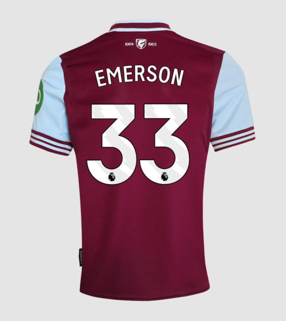 24-25 West Ham United Home EMERSON 33 Jersey