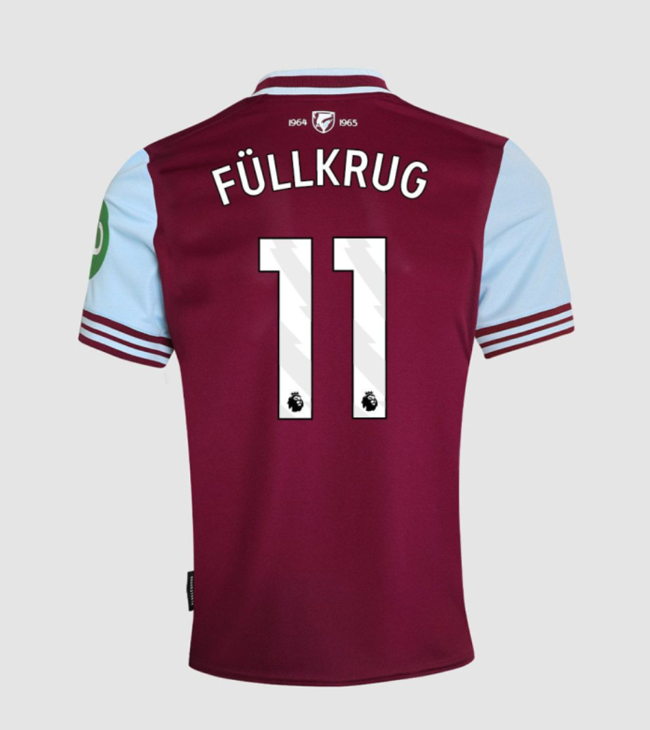 24-25 West Ham United Home FÜLLKRUG 11 Jersey