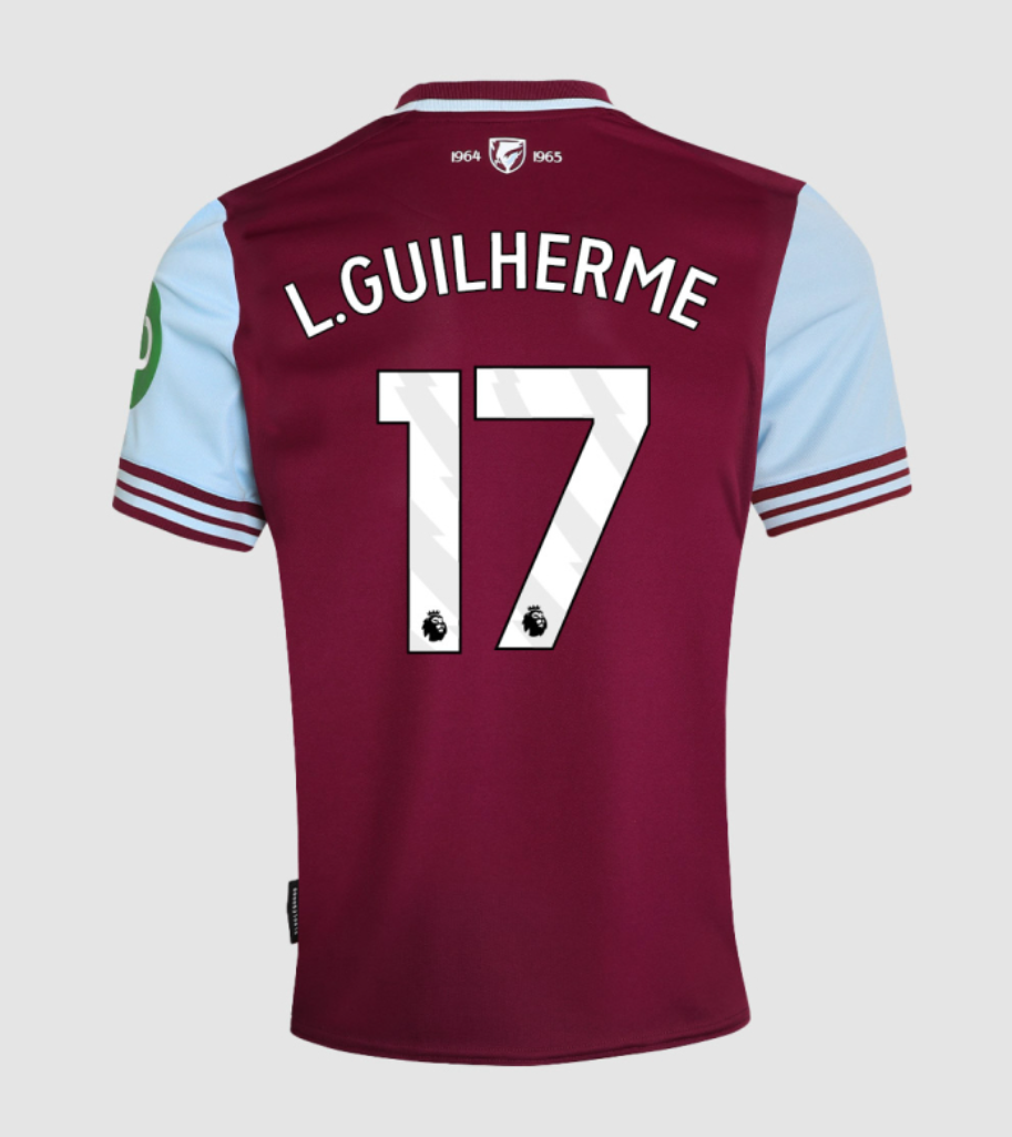 24-25 West Ham United Home L.GUILHERME 17 Jersey