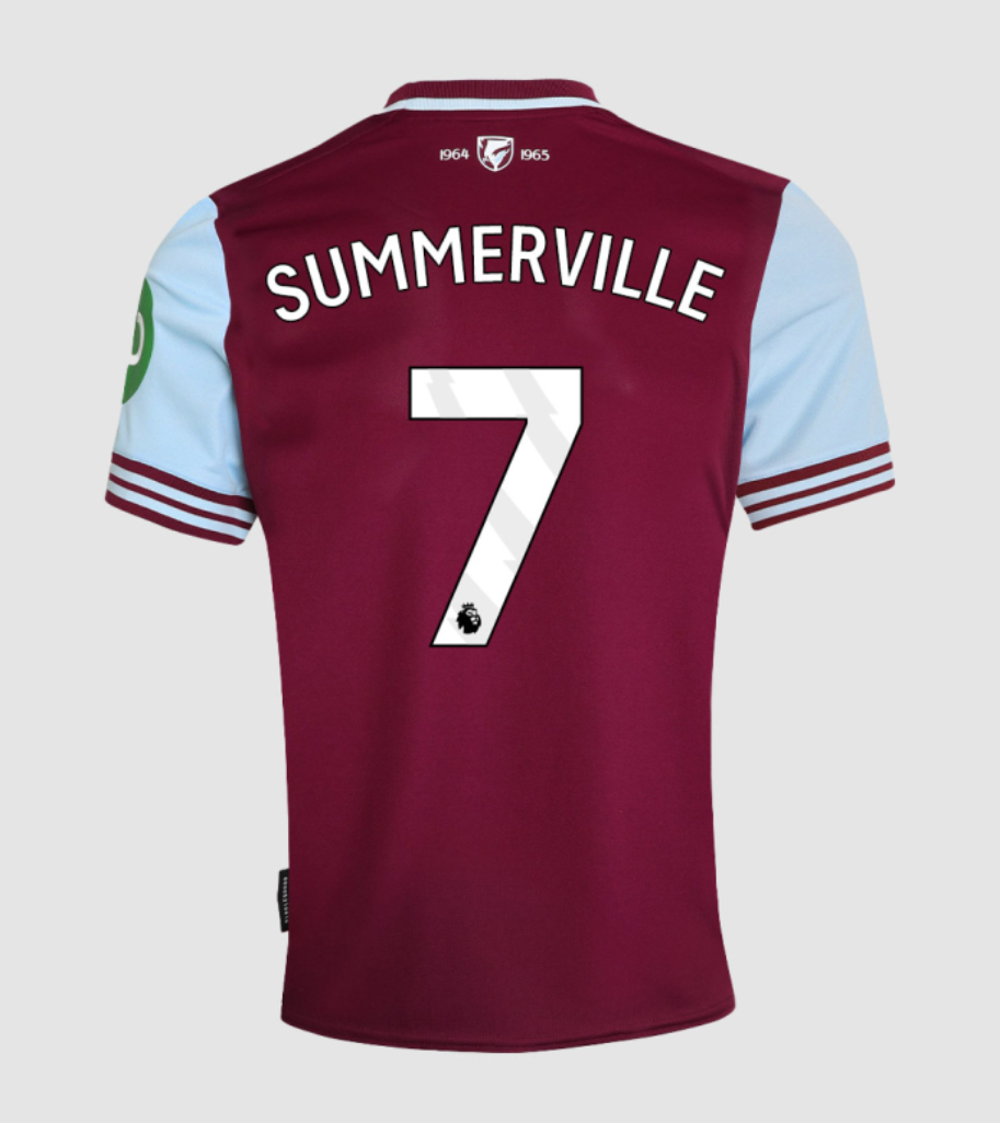 24-25 West Ham United Home SUMMERVILLE 7 Jersey