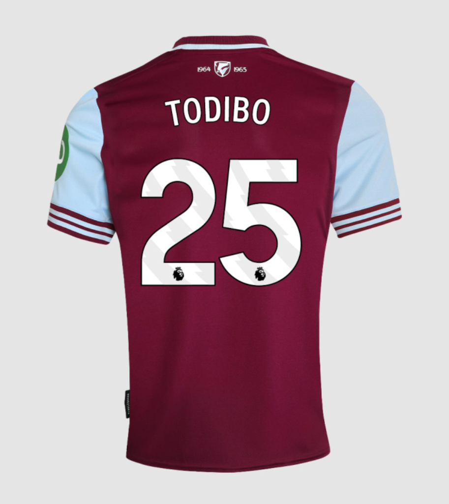 24-25 West Ham United Home TODIBO 25 Jersey