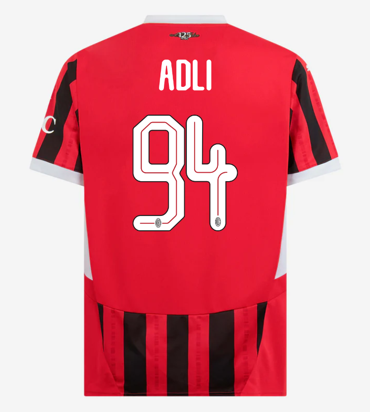 AC Milan Home Adli 94 Champions League Jersey 24-25