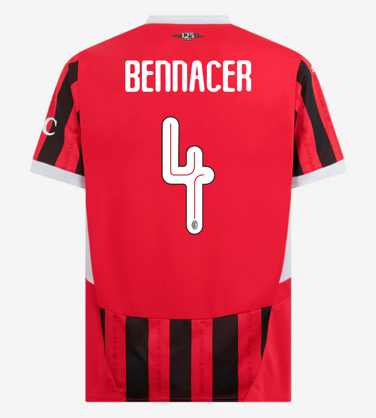 AC Milan Home Bennacer 4 Champions League Jersey 24-25