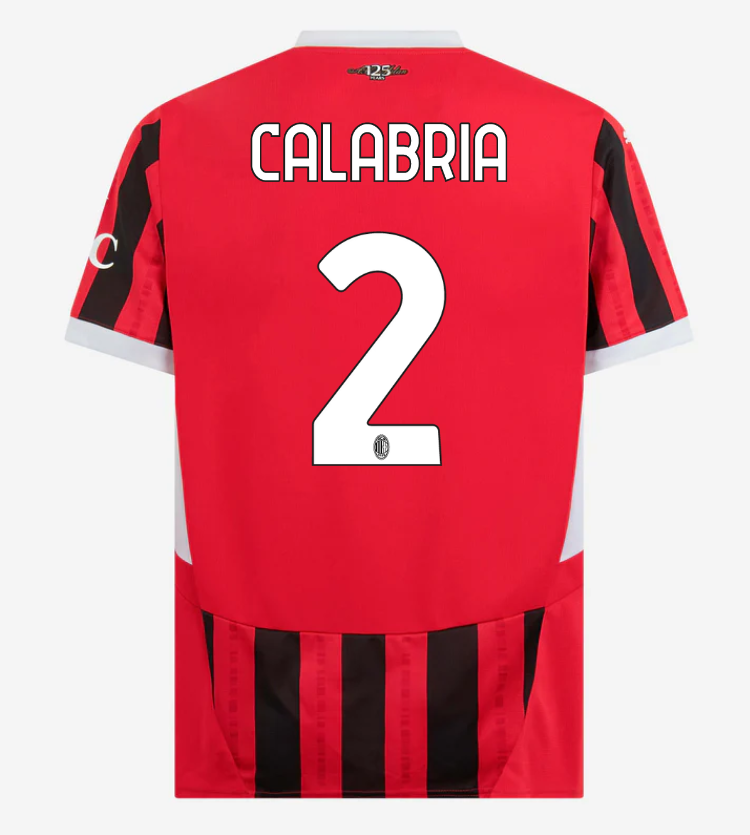 AC Milan Home Calabria 2 Serie A Jersey 24-25